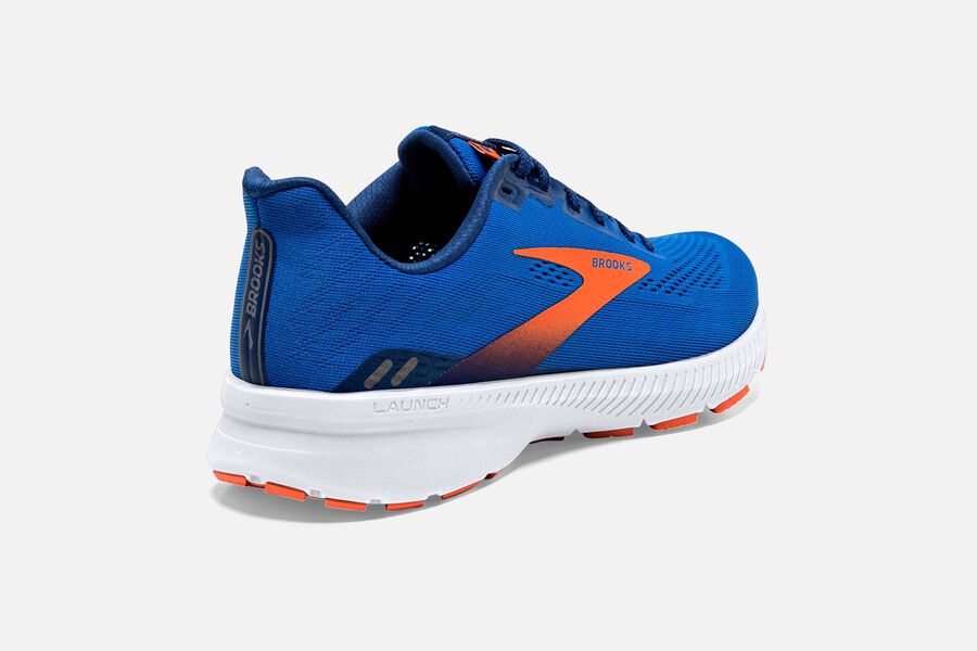 Launch 8 Road Brooks Running Shoes NZ Mens - Blue/Orange - GKFBOV-721